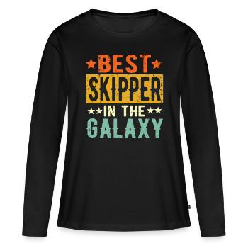 Meilleur skipper de tous les temps Skipper Gift - T-shirt manches longues Premium bio Femme - noir - Devant - Julia (174cm)