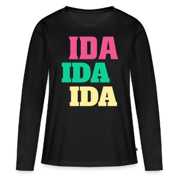 Ida Idachen Birthday Name First Name Gifts - Women's Premium Organic Long Sleeve Shirt - black - Front - Julia (174cm)