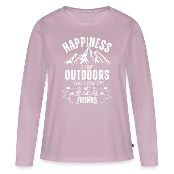 Friends Outdoor Friend Nature Hiking Camping - Women's Premium Organic Long Sleeve Shirt - dusky pink - Front - Julia (174cm)