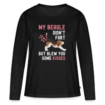 Funny Beagle saying for Beagle lovers - Women's Premium Organic Long Sleeve Shirt - black - Front - Julia (174cm)