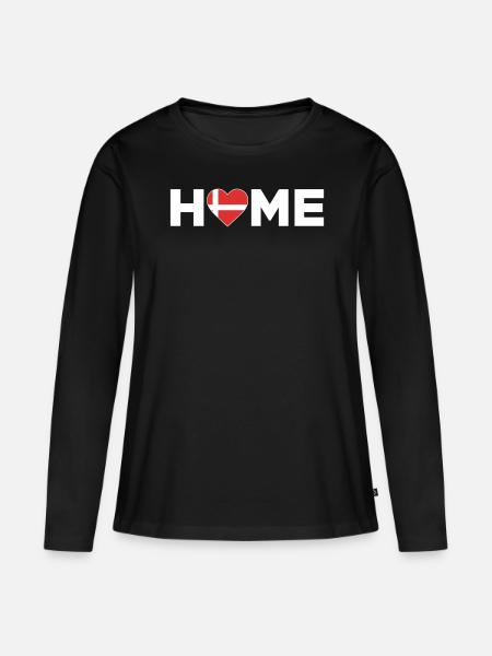 Dänemark Heimat Dänemark Flagge Dänemark Liebe - Frauen Premium Bio Langarmshirt - Schwarz