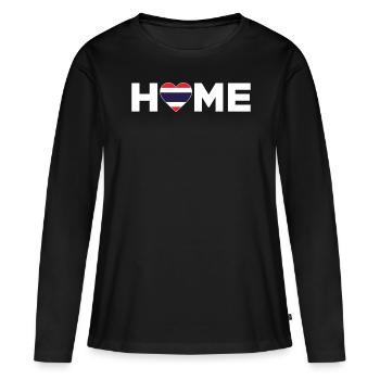 Thaïlande Accueil Thaïlande Drapeau Thaïlande Amour - T-shirt manches longues Premium bio Femme - noir - Devant - Julia (174cm)
