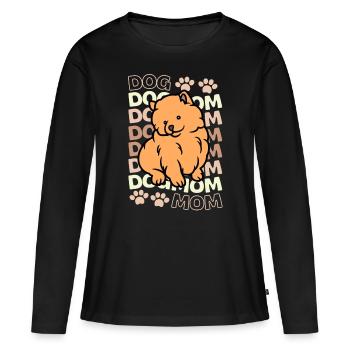 Sweet Dwarf Spitz Puppy Lover Kawaii - T-shirt manches longues Premium bio Femme - noir - Devant - Julia (174cm)