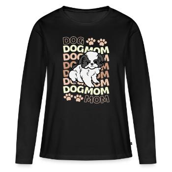 Sweet Japan Chin Lover Kawaii - Women's Premium Organic Long Sleeve Shirt - black - Front - Julia (174cm)