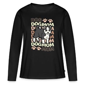 Sweet Husky Lover Kawaii - Women's Premium Organic Long Sleeve Shirt - black - Front - Julia (174cm)