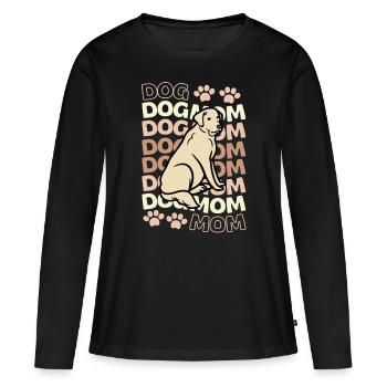 Sweet Labrador Retriever Lover Kawaii - T-shirt manches longues Premium bio Femme - noir - Devant - Julia (174cm)