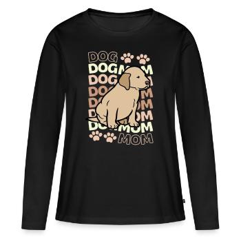 Süßer Labrador Retriever Welpe Kawaii - Frauen Premium Bio Langarmshirt - Schwarz - Vorne - Julia (174cm)