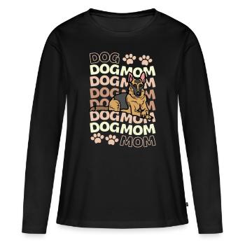 German Shepherd Mama Lover - Women's Premium Organic Long Sleeve Shirt - black - Front - Julia (174cm)