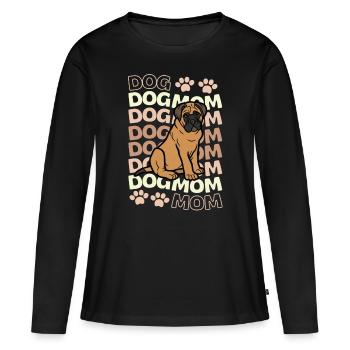 Sweet Bullmastiff Lover Kawaii - Women's Premium Organic Long Sleeve Shirt - black - Front - Julia (174cm)