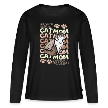Cute Ragdoll Cat Mama - Women's Premium Organic Long Sleeve Shirt - black - Front - Julia (174cm)