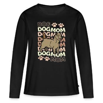 Süßer Cairn Terrier Welpe Liebhaber Kawaii - Frauen Premium Bio Langarmshirt - Schwarz - Vorne - Julia (174cm)