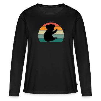 Koalas Koalabär Australien Beuteltier, Beuteltiere - Frauen Premium Bio Langarmshirt - Schwarz - Vorne - Julia (174cm)