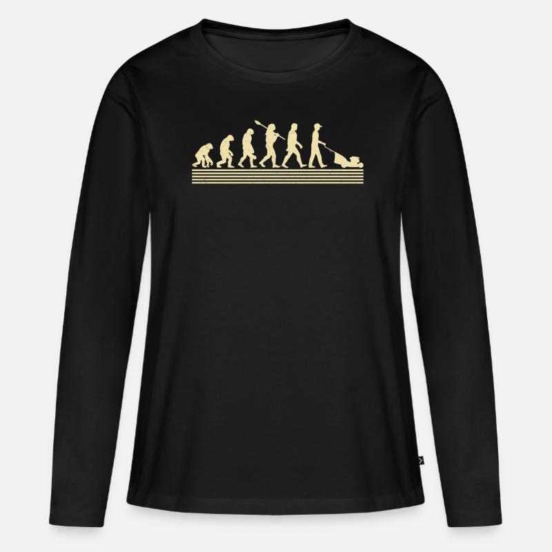 Gärtner-evolution - Frauen Premium Bio Langarmshirt - Schwarz
