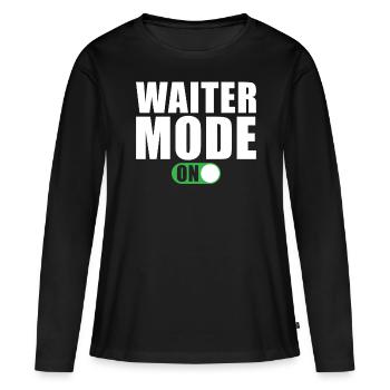 Restaurant à service serveur Mode One - T-shirt manches longues Premium bio Femme - noir - Devant - Julia (174cm)