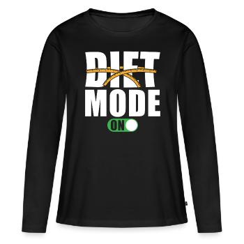 Régime disant Mode de régime sur - T-shirt manches longues Premium bio Femme - noir - Devant - Julia (174cm)