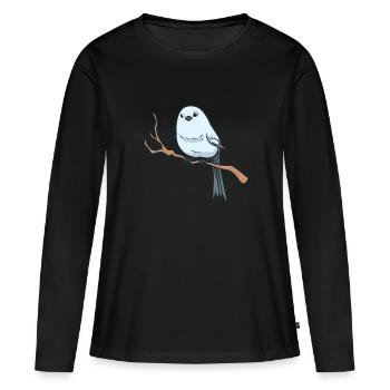 Kawaii Schwanzmeise - Frauen Premium Bio Langarmshirt - Schwarz - Vorne - Julia (174cm)