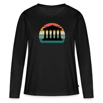 Politicien Politicien Société Fait de la politique - T-shirt manches longues Premium bio Femme - noir - Devant - Julia (174cm)