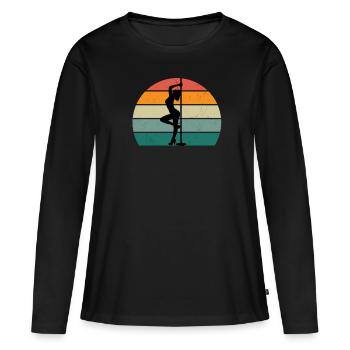 Pole Dancer Pole Dance Pole Dance - T-shirt manches longues Premium bio Femme - noir - Devant - Julia (174cm)