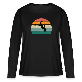Pole Dancer Pole Dance Pole Dance - T-shirt manches longues Premium bio Femme - noir - Devant - Julia (174cm)
