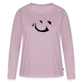 Herz Chinesische Schrift Zeichen Symbol - Frauen Premium Bio Langarmshirt - Altrosa - Vorne - Julia (174cm)
