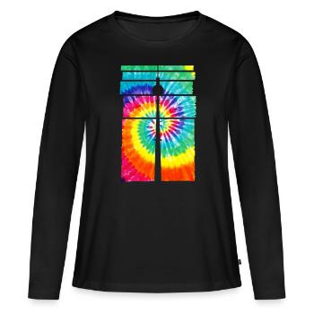 Tour de télévision souvenir de Berlin - T-shirt manches longues Premium bio Femme - noir - Devant - Julia (174cm)