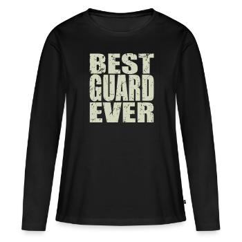 Best Security Guard ever Security Guard Gift - Women's Premium Organic Long Sleeve Shirt - black - Front - Julia (174cm)