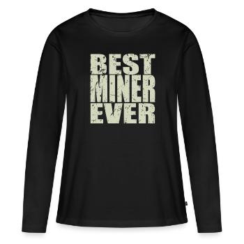 Meilleurs mineurs de tous les temps Mineurs - T-shirt manches longues Premium bio Femme - noir - Devant - Julia (174cm)