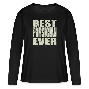 Best Physicist ever Physicist Gift - Women's Premium Organic Long Sleeve Shirt - black - Front - Julia (174cm)