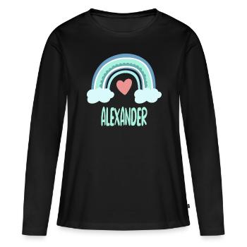 Alexander Nom Rainbow Baby - T-shirt manches longues Premium bio Femme - noir - Devant - Julia (174cm)
