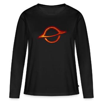 Trou noir - T-shirt manches longues Premium bio Femme - noir - Devant - Julia (174cm)