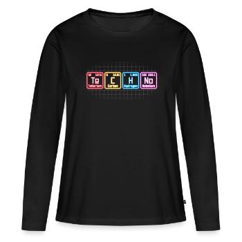Electronic Music Techno Periodic Table DJ - Women's Premium Organic Long Sleeve Shirt - black - Front - Julia (174cm)