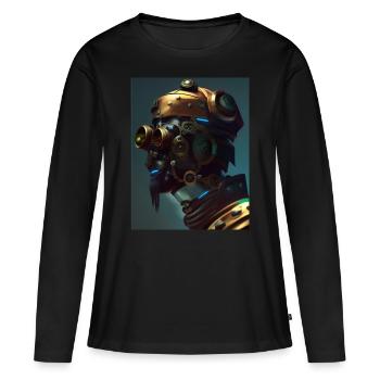 inspiration head - Women's Premium Organic Long Sleeve Shirt - black - Front - Julia (174cm)