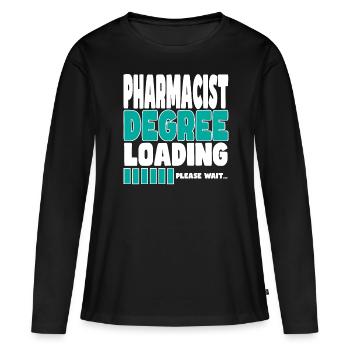 Un pharmacien invite à la formation - T-shirt manches longues Premium bio Femme - noir - Devant - Julia (174cm)