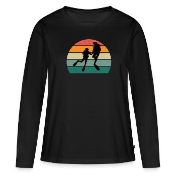 plongeur plongeur plongée plongée oxygène plongée - T-shirt manches longues Premium bio Femme - noir - Devant - Julia (174cm)