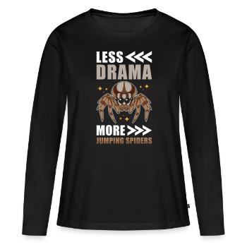 Dicton Jumping Spider - T-shirt manches longues Premium bio Femme - noir - Devant - Julia (174cm)