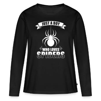Dicton Jumping Spider - T-shirt manches longues Premium bio Femme - noir - Devant - Julia (174cm)