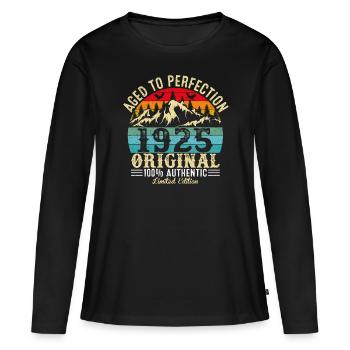 Aged to perfection 1925 Original - Women's Premium Organic Long Sleeve Shirt - black - Front - Julia (174cm)