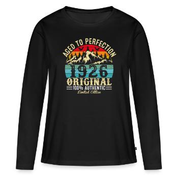 Aged to perfection 1926 Original - Women's Premium Organic Long Sleeve Shirt - black - Front - Julia (174cm)