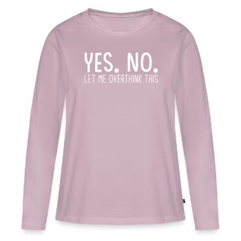 Overthinker Overthinking - Frauen Premium Bio Langarmshirt - Altrosa - Vorne - Julia (174cm)