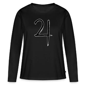 Symbole d’astrologie de Jupiter - T-shirt manches longues Premium bio Femme - noir - Devant - Julia (174cm)