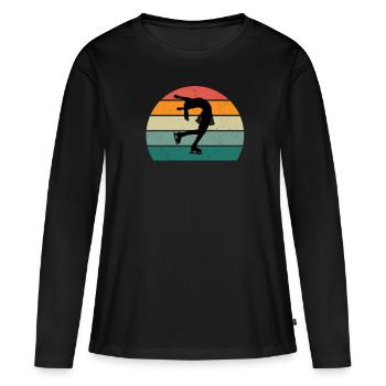 kalt kälte schnee eis schneemann schneeball winter - Frauen Premium Bio Langarmshirt - Schwarz - Vorne - Julia (174cm)