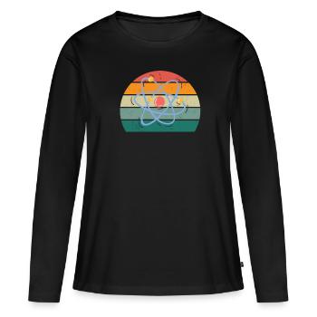 science scientist research knowledge - Women's Premium Organic Long Sleeve Shirt - black - Front - Julia (174cm)