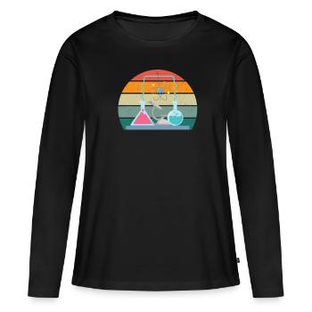 science scientist research knowledge - Women's Premium Organic Long Sleeve Shirt - black - Front - Julia (174cm)