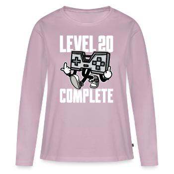 Level 20 Complete Geburtstagsgeschenk 20 Jahre - Frauen Premium Bio Langarmshirt - Altrosa - Vorne - Julia (174cm)