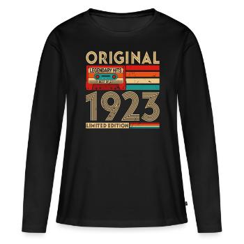 Original legendäre Hits Das Beste von 1923 - Frauen Premium Bio Langarmshirt - Schwarz - Vorne - Julia (174cm)