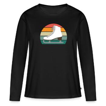 kalt kälte schnee eis schneemann schneeball winter - Frauen Premium Bio Langarmshirt - Schwarz - Vorne - Julia (174cm)
