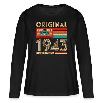 Original legendäre Hits Das Beste von 1943 - Frauen Premium Bio Langarmshirt - Schwarz - Vorne - Julia (174cm)