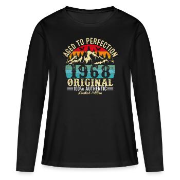 Aged to perfection 1968 original - Women's Premium Organic Long Sleeve Shirt - black - Front - Julia (174cm)