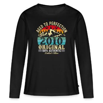 Aged to perfection 2010 Original - Women's Premium Organic Long Sleeve Shirt - black - Front - Julia (174cm)