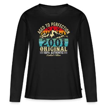 Aged to perfection 2001 Original - Women's Premium Organic Long Sleeve Shirt - black - Front - Julia (174cm)